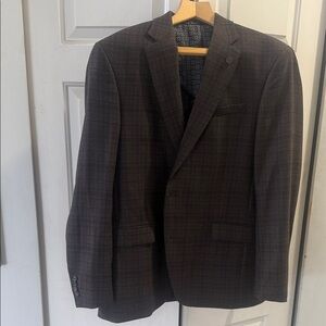 Ted Baker Dark Gray Checkered Blazer